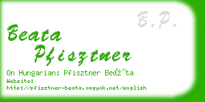 beata pfisztner business card